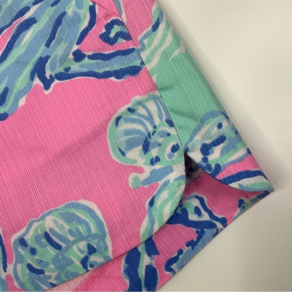 Lilly Pulitzer Addie Shorts Pink Pout Barefoot Princess Seashell. Size 4. - Picture 4 of 6